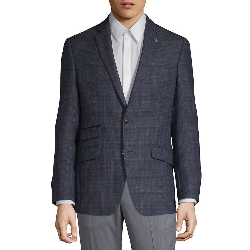 Ted Baker No Ordinary Joe 100% Wool Joey Suit Blazer Jacket Coat Preppy Work 40R